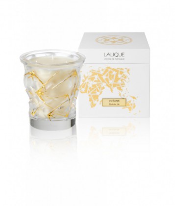 Lalique bougie "Océans Edition or"