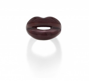 Bague hotlips cerise noire délicieuse