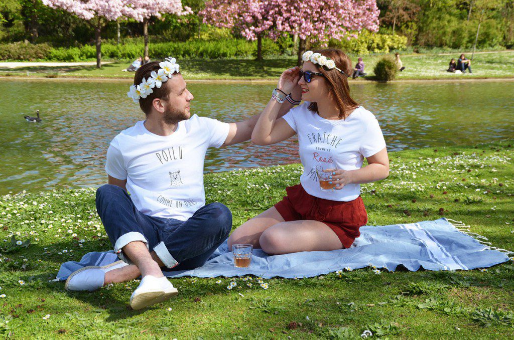 Meetic x thetops tshirts Poilu-Rosé du Matin