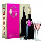 GOSSET_Coffret Saint Valentin Grand Rosé bouteille + flutes + bouchon