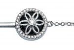GRINGOIRE JOAILLIER – Harmonie – Bracelet or gris et onyx serti de diamants RB735ONBTS