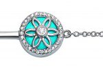 GRINGOIRE JOAILLIER – Harmonie – Bracelet or gris et turquoise serti de diamants RB735TQBTS