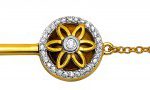 GRINGOIRE JOAILLIER – Harmonie – Bracelet or jaune et oeil de tigre serti de diamants RB736OTBTS