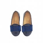 Mini Oscar Blue cuir verni bleu