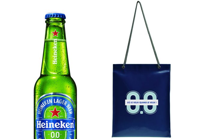 Bouteille et sac heineken 0.0