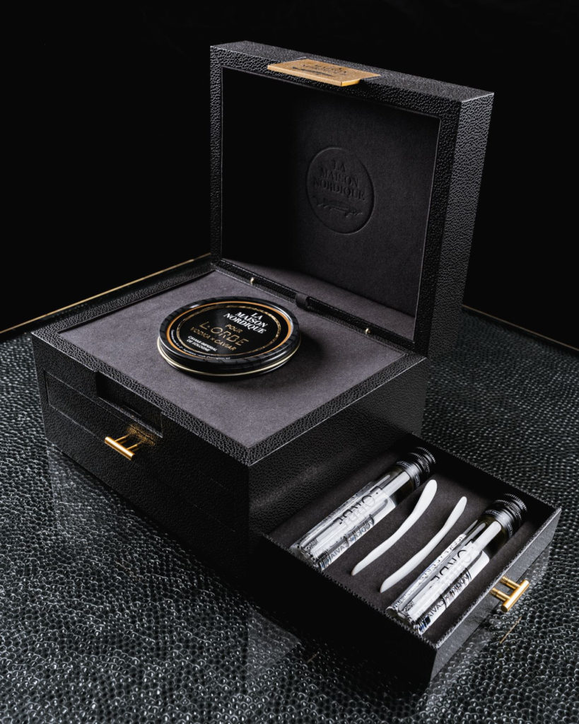 Le coffret L’Orbe et La Maison Nordique, vodka infusée au caviar français