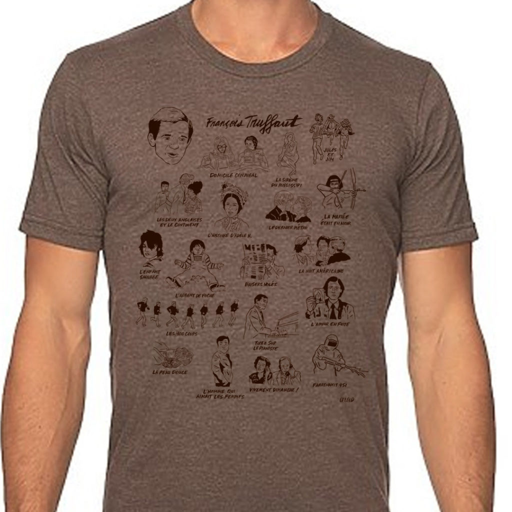 Tee-shirt Collector François Truffaut par Nathan Gelgud édition limitée