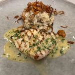 pavé de bar, risotto aux girolles